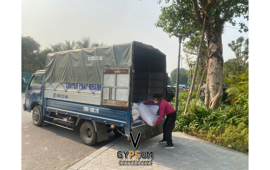 Bàn giao 9 tấn bột thạch cao tại Bắc Kạn Bàn giao 9 tấn bột thạch cao tại Bắc Kạn