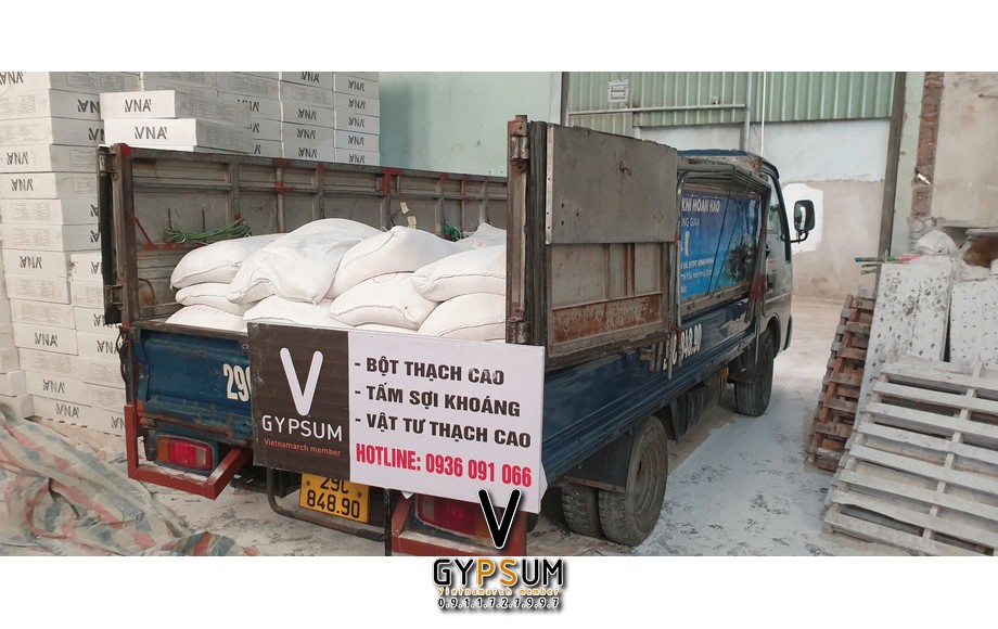 Vận chuyển thành công 5 tấn bột thạch cao tại Hà Giang Vận chuyển thành công 5 tấn bột thạch cao tại Hà Giang