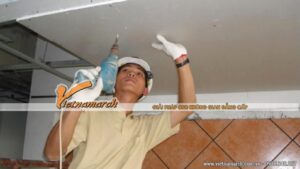 Biện pháp thi công trần thạch cao khung nổi: Hướng dẫn chi tiết từ A-Z