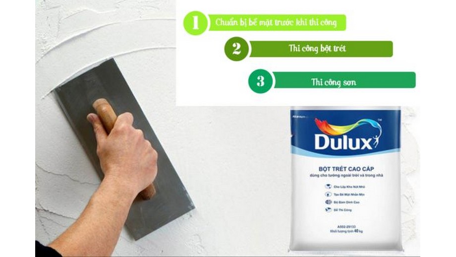 Cách chọn mua bột bả thạch cao Dulux chất lượng