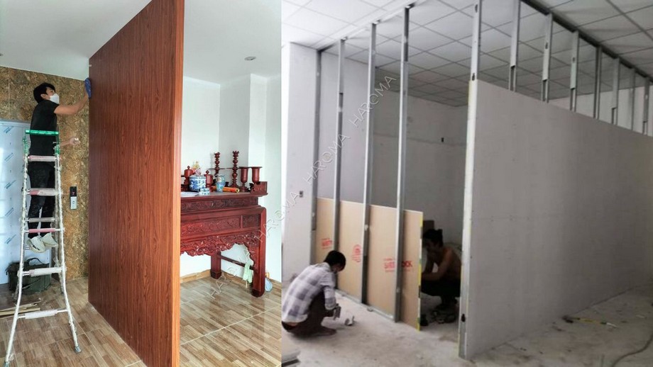 Định mức khung xương vách thạch cao
